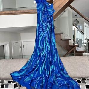 Jovani - 32596 Blue Sequin Size 12